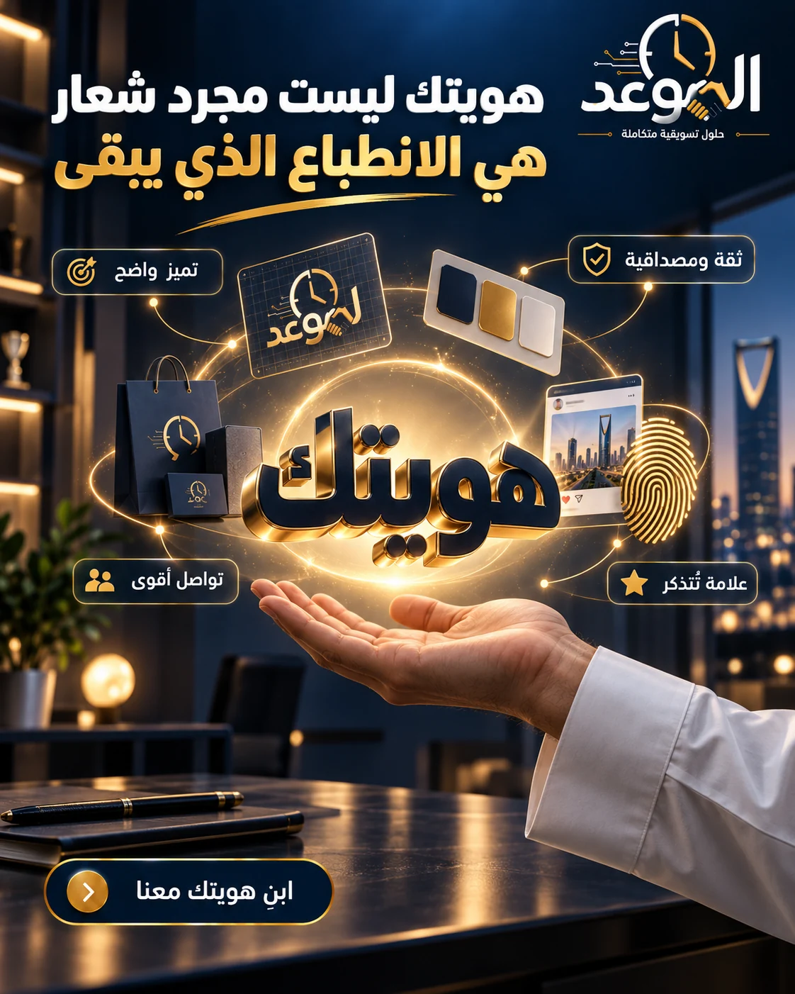 تصميم إعلاني للموعد: هويتك هي الانطباع الذي يبقى